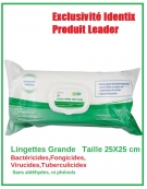 Lingettes 30X20 cm INNOLIN Rapid Top Flow  Désinfection Nettoyage rapide :sachet souple 80 lingettes